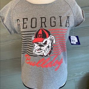 Georgia Bulldogs Short Sleeved Sweatshirt UGA